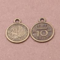10 stuks - Muntje goudkleurig 12mm - #215336
