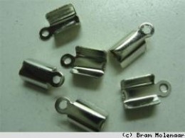15 stuck - Silberfarbiger Senkelclip 8x5mm extra stark mit Riffeln - #41