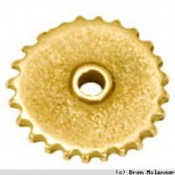 15x Planet Erde Disc 13mm Bronze - #6773