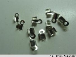 20 stuck - Silberfarbiger Senkelclip 3x6mm - #43