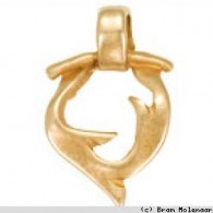 5x Planet Earth Bronze Dolphin Anh&amp;auml;nger - #6757
