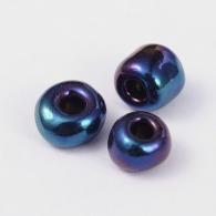 6/0 Glas Rocailles, Iris Runde, Bunte, 4mm, Loch: 1mm; &amp;uuml;ber 450pcs / 50 Gramm - #217344