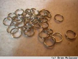 Altsilberfarbige doppelter Spaltring 8mm, 100 Stück - #26