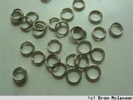 Altsilberfarbige Splitringe 6mm - 100 Stück - #33