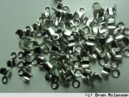 Altsilberfarbiger Senkelclip tonne 2mm - 50stuck - #80