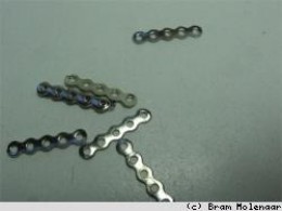 Altsilberfarbiger Verteiler 10 stuck, 5 Ösen mit Kreisen - #55