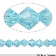 Bicones Aqua 4mm -pro strand - #11091