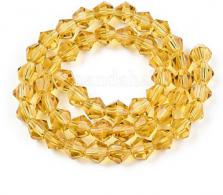 Bicones Gold 4mm pro strand - #492249