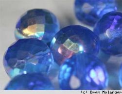 Facet 6mm Perlen dunkel blau ab - #5876