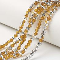 Facet Perlen 6 * 4mm Rondell gold- Strand - 100st - #492260