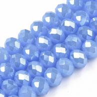 Facet Perlen 6 * 8mm Rondell blua- Strand - 100st - #492262