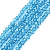 Facet Perlen 8mm Rondell blau 4* 6 - Strang - #492266