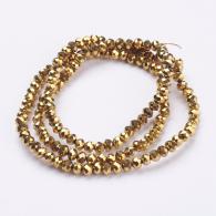 Facet Perlen Rondell goldplated 6*8 - #492251