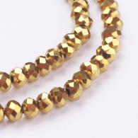 Facet Perlen Rondell goldplated 6*8 - #492251