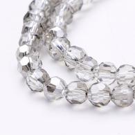 Facet Perlen Rondell silverplated 4*3 - 139st - #215572