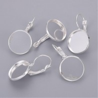 FIMO Cabochon-Ohrringe, 12 mm – 10 Stück für Polymer Clay - #13098