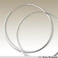 FIMO Silberfarbene Creolen 80 mm – Accessoire aus Polymer Clay - #15430