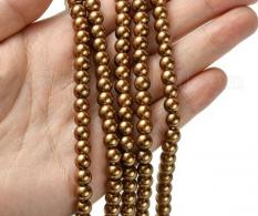 Glasperle braun 8mm, 40 pieces - #82700