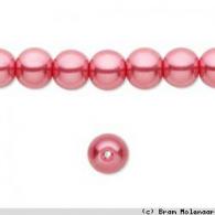 Glasperle HotPink 10mm - 85 stuck - #189944