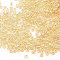 Glasperlen, Ceylon, rund, ChampagneYellow, 2mm, Loch: 1mm; &amp;uuml;ber 3000pcs / 50Gramm - #217375