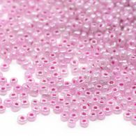 Glasperlen, Ceylon, rund, MediumOrchid, 2mm, Loch: 1mm; &amp;uuml;ber 3000pcs / 50Gramm - #217374