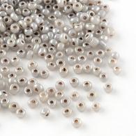 Glasperlen, Ceylon, rund, RosyBrown, 4mm, Loch: 1.5mm; &amp;uuml;ber 450pcs / 50 Gramm - #217357