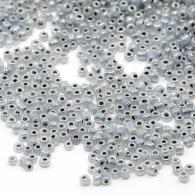 Glasperlen, Ceylon, Runde, Grau, 2mm, Loch: 1mm; &amp;uuml;ber 3000pcs / 50Gramm - #217376