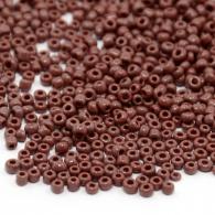 Glasperlen, Opaque Farben Seed, rund, CoconutBrown, Gr&amp;ouml;&amp;szlig;e: ca. 2 mm im Durchmesser, Loch: 1mm, etwa 3000 St&amp;uuml;ck / - #217417
