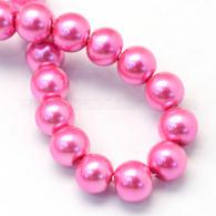 Glasperlen rosa 12mm pro strang - #492268