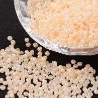Glass Seed Beads, Ceylon Round, Round, Bisque, 2mm, Hole: 1mm; - #132232