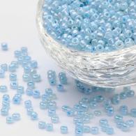 Glass Seed Beads, Ceylon Round, Round, ChampagneYellow, 2mm, Hole: 1mm; about 30000pcs/pound(SEED-A011-2mm-153) - #132238