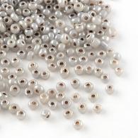 Glass Seed Beads, Ceylon Round, Round, RosyBrown, 2mm, Hole: 1mm; - #132233