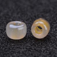 Glass Seed Beads, Ceylon Round, Round, White, 3mm, Hole: 1mm; about 10000pcs/pound(SEED-A011-3mm-141) - #132242