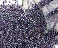Glass Seed Beads, Opaque Colors Lustered, Round, bunt, 2mm, 100gram - #492236
