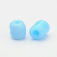 Glass Seed Beads, Opaque Colours Seed, Round, LightSkyBlue, Size: about 2mm in diameter, hole:1mm, - #132215