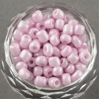 Glass Seed Beads, Opaque Colours Seed, Round, Pink, 2mm, Hole:1mm; - #132225