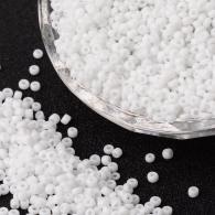 Glass Seed Beads, Opaque Colours Seed, Round, White, Size: about 2mm in diameter, hole:1mm, - #132213