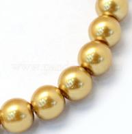 Gold Glas-Perlen - 6mm - 140 stuck (8086) - #10813