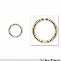 Goldfarbige Ringe 4mm extra stark 100 Stück - #210