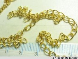 Goldfarbige Verlängerungsketten - 10 stuck - #216