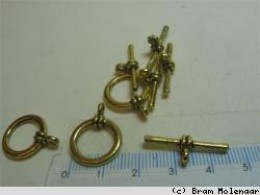 Goldfarbiger Knebelverschluss pro 5 stuck - #226