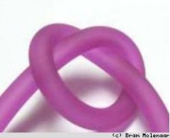 Hohles Gummi Fuchsia 6.5mm - pro Meter - #16554