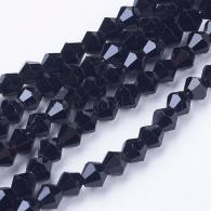 Jet 6mm Bicones - string - #6069