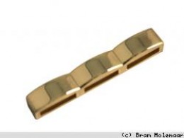 Jolie Stil 3 Hole 38x10mm Gold Farbe Händler - #6166