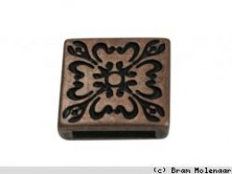 Jolie Stil Bronze Farbe Blume 4kant 18 mm - #6229