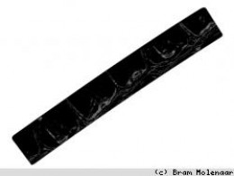 Jolie Stil Croc Lederband 29mm schwarz Glanz - #6281