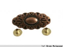 Jolie Stil Farbe Bronze Schuss oval 34 * 16mm - #6244