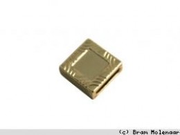 Jolie Stil Gold Farbe Square 13x13mm - #6148