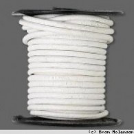 Lederband 1mm weiss - #69445
