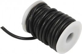 Lederband 6mm schwarz 1m - #83357